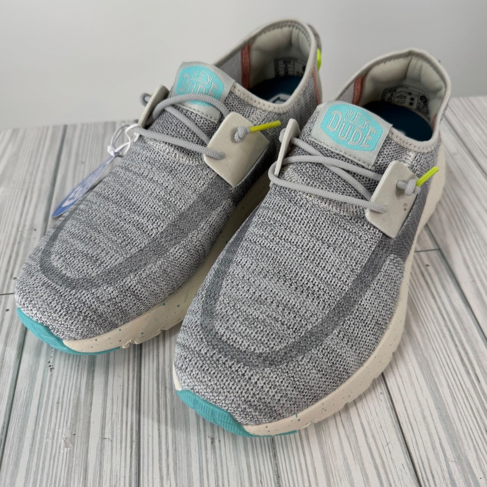 Hey Dude Sirocco Speckle Gray Knit Comfort Slip On Sneakers Women's 10 NWOB